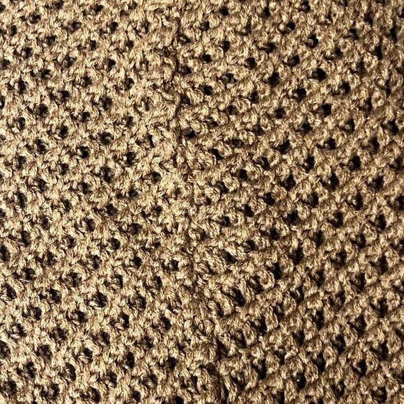 CC Exclusive Hand-crocheted Tan Beanie 100% Acrylic Warm Comfortable Stretch NWT - Picture 5 of 8